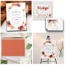 Rust Orange Terracotta Wedding