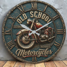  Biker Wall Clocks Collection   Vintage Motorcycle