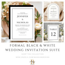 Formal Black And White Wedding Suite