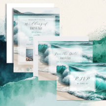 Turquoise Waves Coastal Wedding Suite