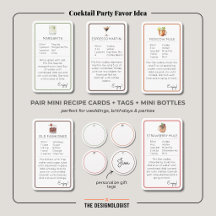GIFTS - Party Favors - Cocktail Theme