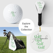 Personalized Gifts For Golfers Minimal Typography