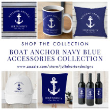 Nautical Anchor Navy Blue Boat Accessories