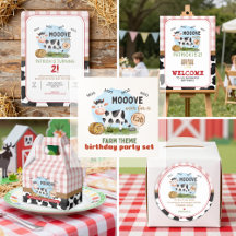 Mooove Over Barnyard Birthday Party Set