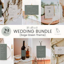 SAGE GREEN & BOHO WEDDING BUNDLE 