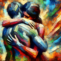 Lover's Embracing ai Oil Paint Style