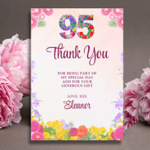 Blush Bloom 95th Birthday Floral Party Suite