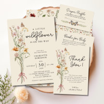 Boho Floral Wildflower Baby Shower Theme