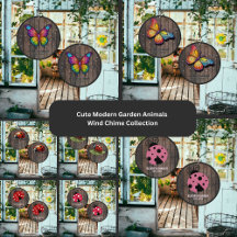 Cute Modern Garden Animals Wind Chimes