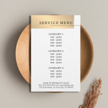 Beauty Salon Flyers & Price List Templates