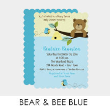 Bear and Bumble Bee (Blue)