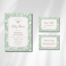 Sage White Floral