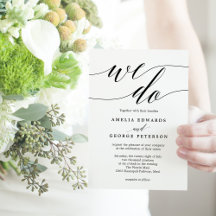 Modern Script Simple Elegant Wedding