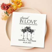 Drunk In Love Cocktail Wedding Napkins 5