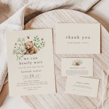 HANNAH Vintage Bear Bee Woodland Baby Shower Set