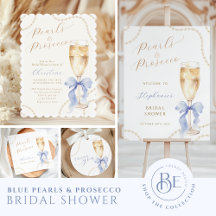 Pearls & Prosecco Blue Bridal Shower