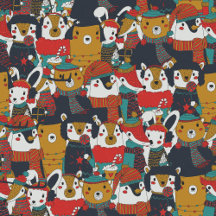 Funky Retro Christmas Animals