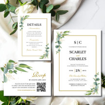 Eucalyptus Greenery Geometric Floral Wedding Set