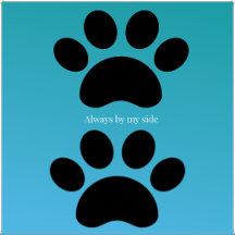Always By My Side Teal Blue Pet Memorial 