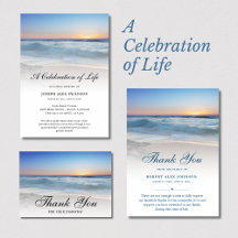 Blue Memorial Beach Funeral Collection 