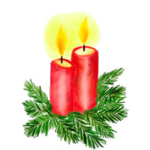 The Spirt of Christmas Advent Candles 