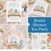 Bridal Shower Tea Party Illustration