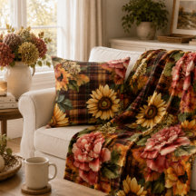 AUTUMN SUNFLOWERS & FLORAL PLAID COLLECTION