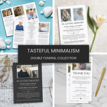 Elegant Minimalist Double Funeral