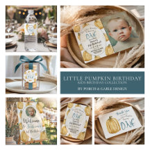 Little Pumpkin Fall Birthday Party Collection 
