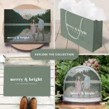 Merry & Bright Retro   Forest Green
