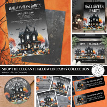 Dark Rustic Haunted House Halloween Costume Party