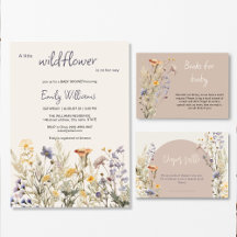 Elegant Wildflower Meadow Baby Shower Collection