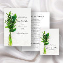 Greenery in Vase Funeral Service Memorial