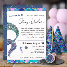 Glitter Mermaid Sleep Under Birthday Party