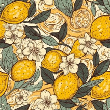 Summer Lemons and White Flowers
