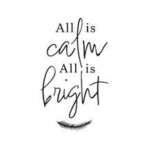 All Is Calm, All Is Bright Holiday Typography