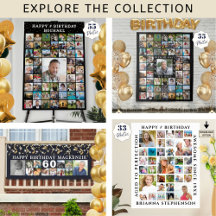 Birthday Photo Collage Displays and Party Decor