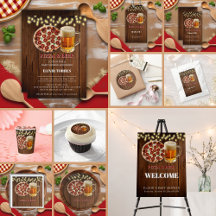 Rustic Pizza & Beer Baby Shower