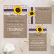 The Rustic Sunflower Wedding Collection - Purple