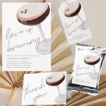 Watercolor Love is Brewing Espresso Martini