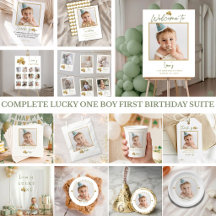 Lucky One First Birthday Boy Photo Collection