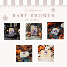 Purple Gingham Halloween Baby Shower