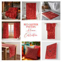 Red Sparkling Glam Faux Glitter Pattern