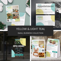 Yellow & Turquoise Circles Small Business