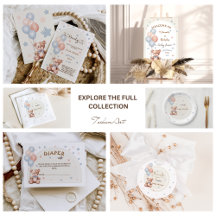 Vintage Boho Teddy Bear Baby Shower