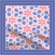 BABY - Cute Mod Blush Pink and Blue Girly Floral