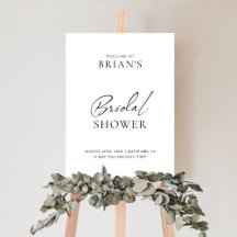Minimal Modern Alphabetical Wedding Black & White