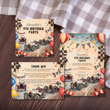 Vintage Racing Boys Birthday Party