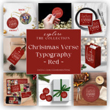 Red Christmas Verse Typography