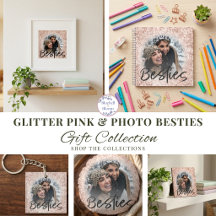 Glittery Pink Best Friend Bestie Gift Collection